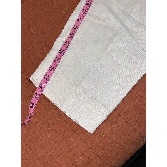 NWOT Madewell High-Waisted Tapered Denim Trousers Size 6 Cream  Womens - Picture 10 of 11